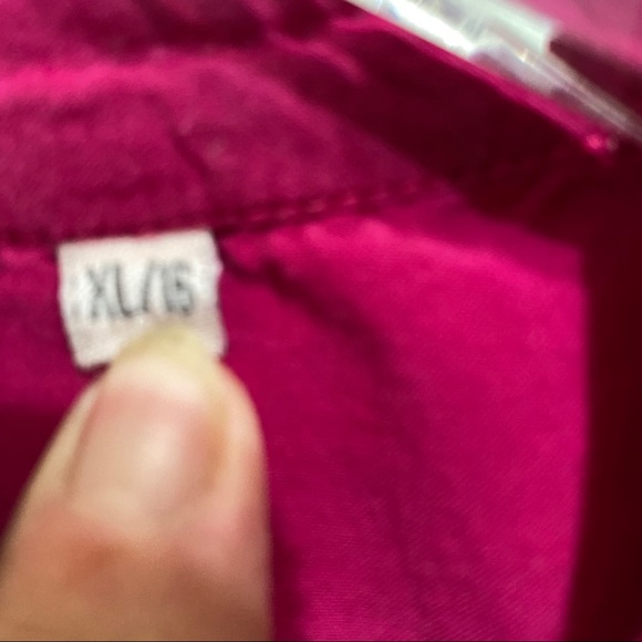 ☘️L.O.V. Pink pleated top button sleeve blouse - Picture 4 of 5